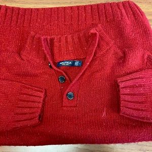 Nautica sweater. Deep red. Large
